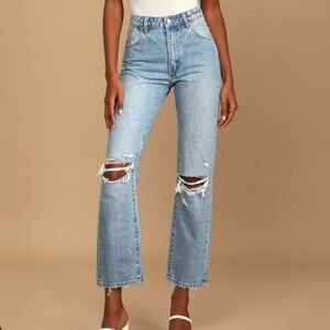 Rolla's High rise straight leg jeans